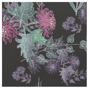 Waterverf chrysanthema bloemen bloemen bloemen blo stof