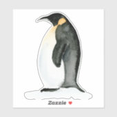 Waterverf Chubby Penguin - Vinyl Cut Sticker (Vel)