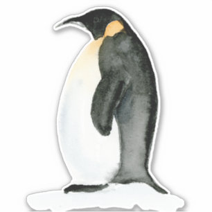Waterverf Chubby Penguin - Vinyl Cut Sticker