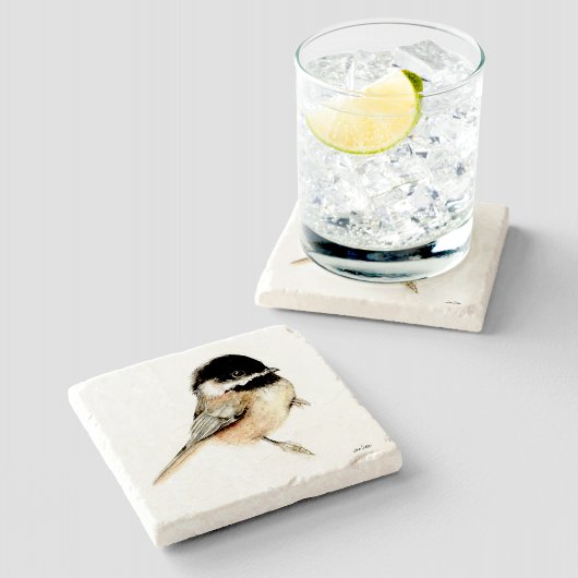 Waterverf cichorei stenen onderzetter