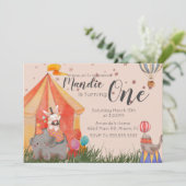 Waterverf Circus County Fair Carnival Kaart (Staand voorkant)