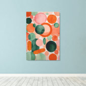 Waterverf cirkels canvas afdruk (Insitu (Houten vloer))