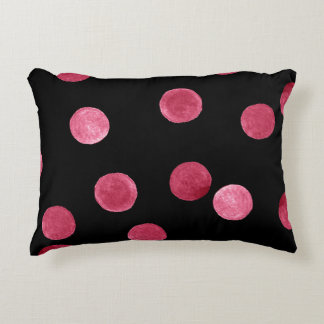 Waterverf cirkels zwart achtergrond patroon accent kussen