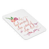 Waterverf citaat dat ze dacht dat ze het kon, dus  magneet (Rechterzijde)