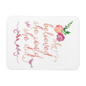 Waterverf citaat dat ze dacht dat ze het kon, dus  magneet (Horizontaal)