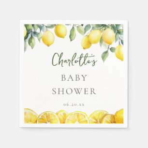 Waterverf Citroen Baby Shower Servet
