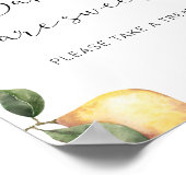 Waterverf citroen Baby's zijn zoet Poster (Hoek)