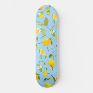 Waterverf Citroen & Bladeren 3 Skateboard
