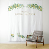 Waterverf Citroen Bruiloft Photo Booth Wandkleed (In situ)