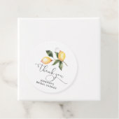 Waterverf citroen bruiloftsborrel bedankjes labels (In situ)