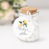 Waterverf citroen bruiloftsborrel bedankjes labels