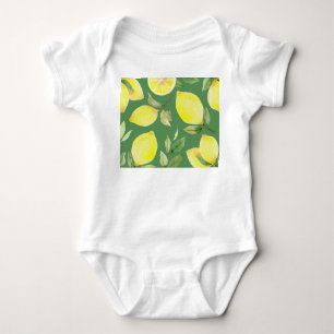 Waterverf citroen, fruit behangpatroon. romper