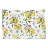 Waterverf citroen fruit bloemmotief kussensloop (Achterkant-Rechts)