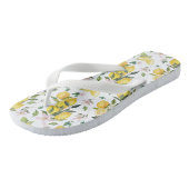 Waterverf citroen fruit bloemmotief teenslippers (Schuin)