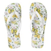 Waterverf citroen fruit bloemmotief teenslippers (Voetbed)