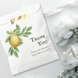 Waterverf Citroen Geel Citrus Rustiek Huwelijk Bedankzakje