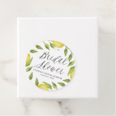 Waterverf citroen groen decoratie bruidsshower bedankjes labels (In situ)