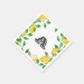 Waterverf Citroen Initiaal Cocktail servetten (Hoek)