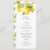 Waterverf Citroen Mediterraan Menu (Voorkant / Achterkant)