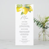 Waterverf Citroen Mediterraan Menu (Staand voorkant)