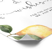 Waterverf citroenadvies en wensen voor Passen getr Poster (Hoek)