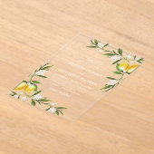 waterverf citroenblad bruiloft acryl uitnodigingen