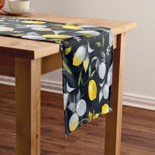 Waterverf citroenen 12 korte tafelloper (Voorbeeld)