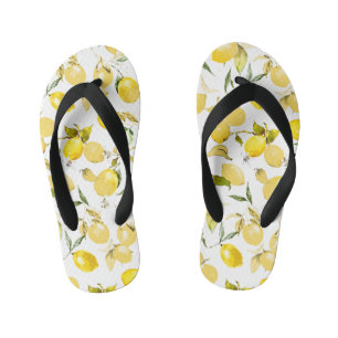 Waterverf citroenen 13 kinder teenslippers