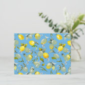 Waterverf citroenen 27 save the date (Staand voorkant)