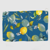 Waterverf citroenen 28 golfhanddoek (Horizontaal)