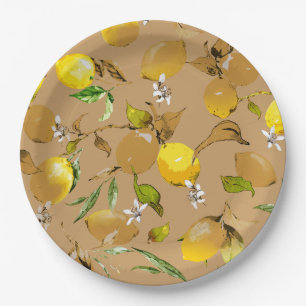 Waterverf citroenen 33 papieren bordje