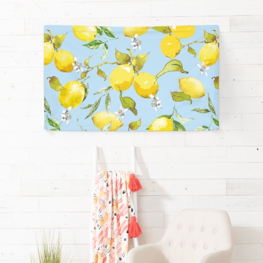 Waterverf citroenen 4 spandoek (Insitu)