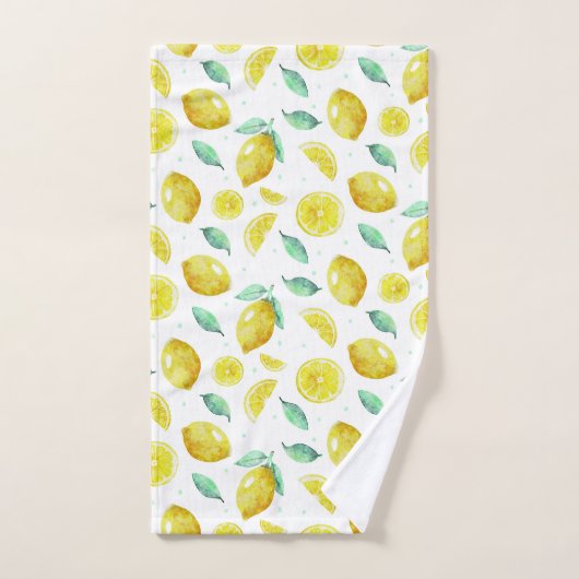 Waterverf citroenen bad handdoek (Handdoek)