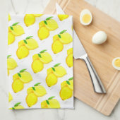 Waterverf citroenen Citrus Pattern Land Theedoek (Quarter Fold)