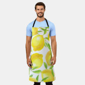 Waterverf citroenen en bladeren: patroon. schort (Gedragen)