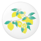 Waterverf citroenen keramische knop (Voorkant)