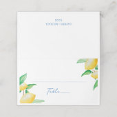 Waterverf citroenen mediterrane bruiloft (Buitenkant ongevouwen)