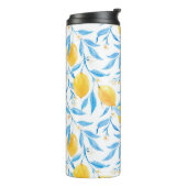 Waterverf citroenen: met de hand getekend. thermosbeker (Gedraaid links)