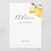 Waterverf citroenen minimalistisch Vrijgezellenfee Advieskaart (Voorkant)