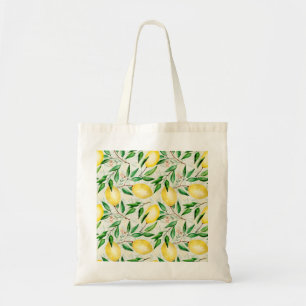 Waterverf citroenen, naadloos vruchtpatroon. tote bag