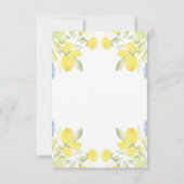Waterverf citroenen receptie kaart (Achterkant)
