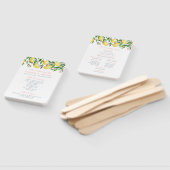 Waterverf citroenen roze tekst bruiloft programma handwaaier (Niet-gemonteerd)