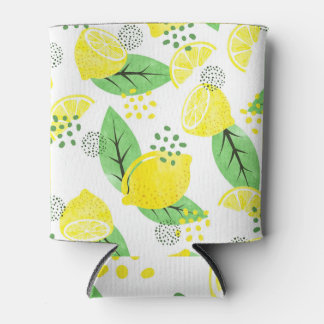 Waterverf citroenen: vruchtbaar naadloos ontwerp blikjeskoeler