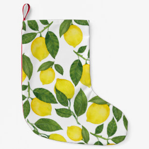 Waterverf citroenen: Zomerfruitpatroon Kleine Kerstsok