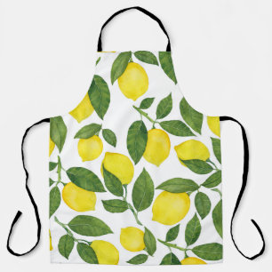 Waterverf citroenen: Zomerfruitpatroon Schort