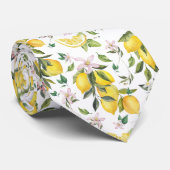 Waterverf citroenmotief wit fruit stropdas (Opgerold)