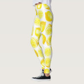 Waterverf-citroenontwerp Leggings (Links)