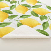 Waterverf citroenpatroon sherpa deken (3/4)