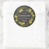 Waterverf citroenschaar limoncello ronde sticker (Tas)