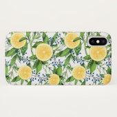 Waterverf Citroenschijfjes en Foliage Pattern Case-Mate iPhone Case (Achterkant (horizontaal))